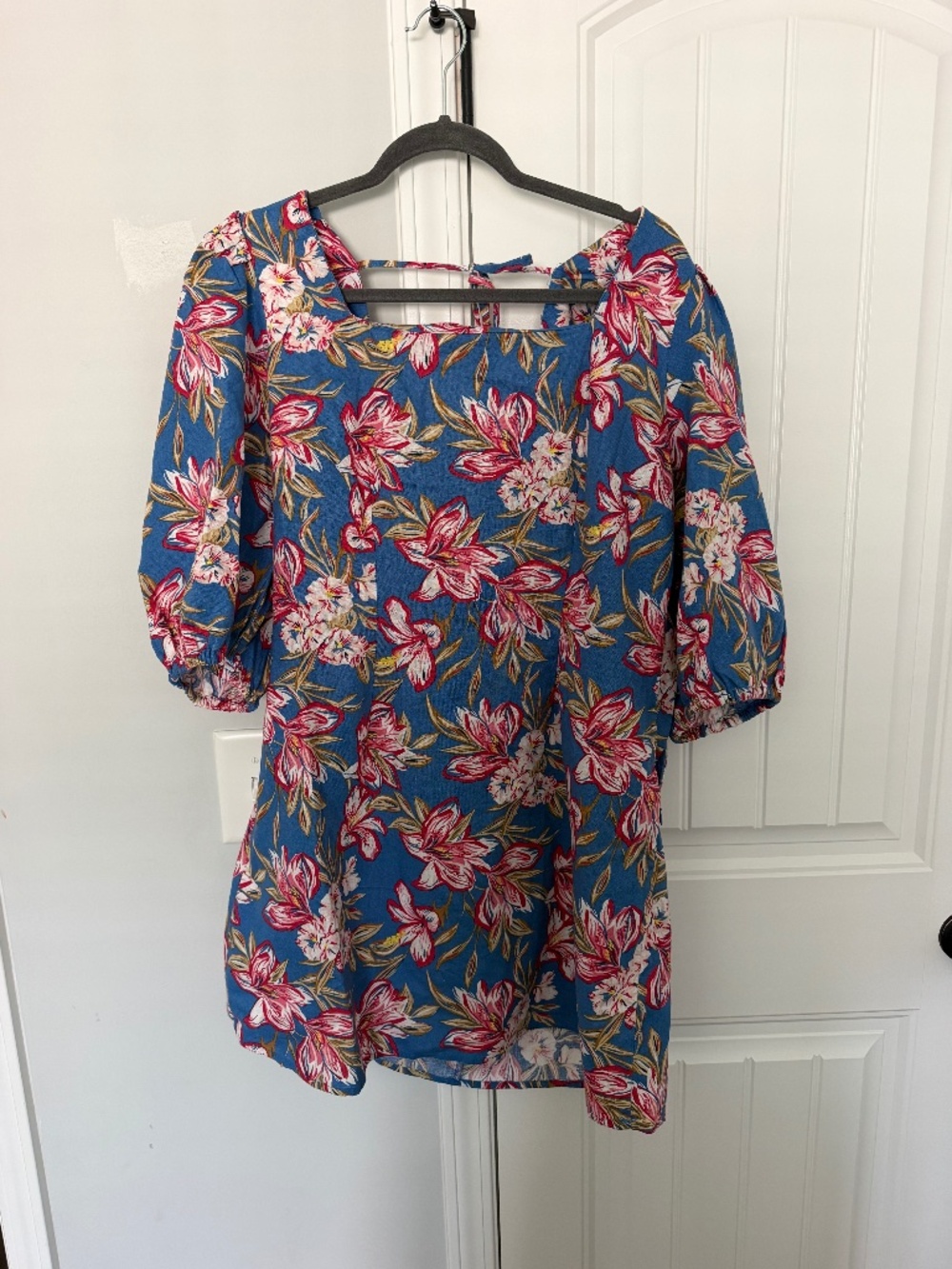 Colorful Puff sleeve dress